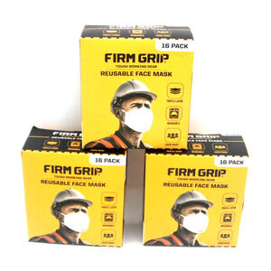 Firm Grip Reusable Face Masks - Open Box - 3 Boxes Of 16